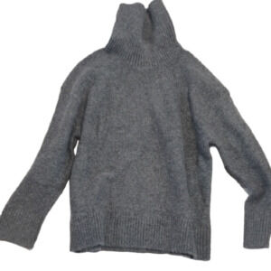 Banana Republic Women's Medium Charcoal Cowl Turtle Neck Sweater Wool Blend